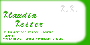 klaudia keiter business card